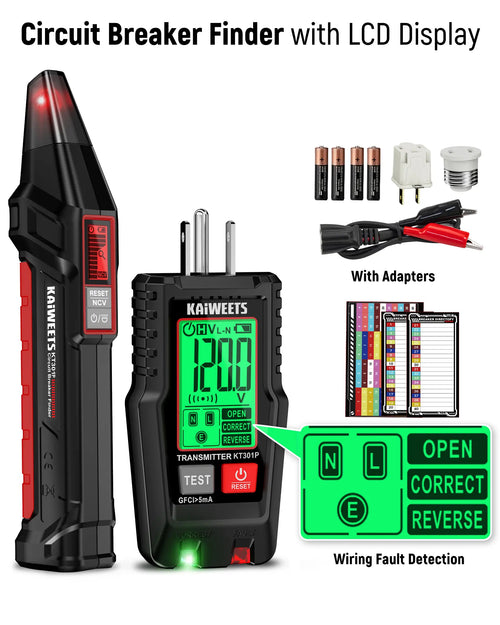 Circuit Breaker Finder Kit KT301 – GFCI Tester & NCV Voltage Detector