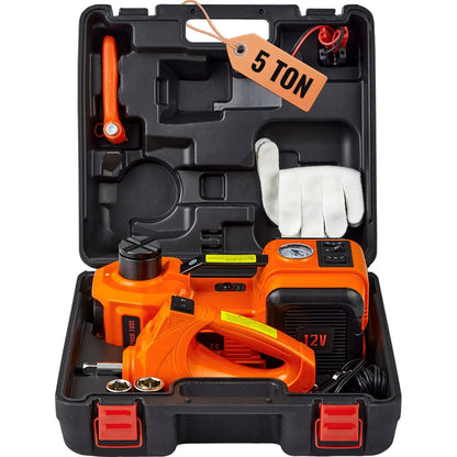 Electric Car Jack Set 5 Ton – Hydraulic Lift with Inflator & LED Light