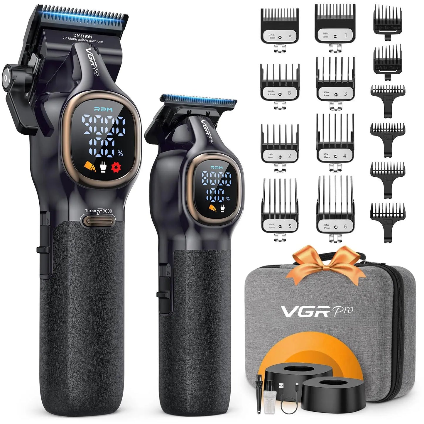 Professional Hair Clippers & Trimmer Set