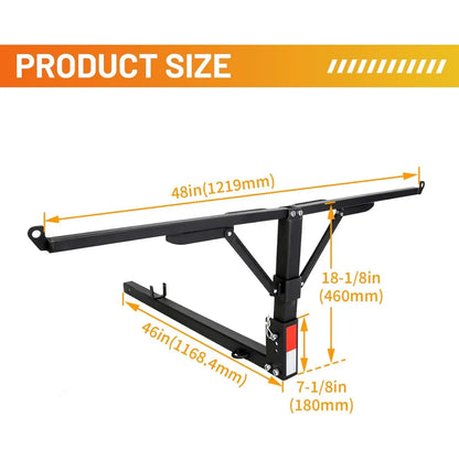 Truck Bed Hitch Extender – Foldable 4FT Extension Rack