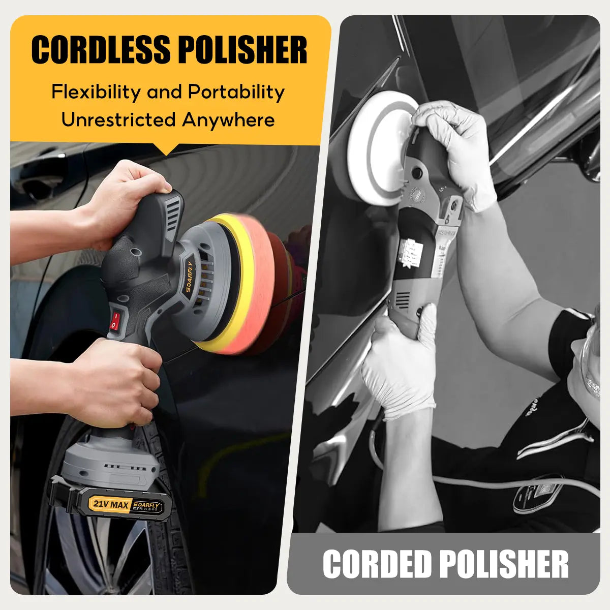 Cordless Car Buffer Polisher 21V