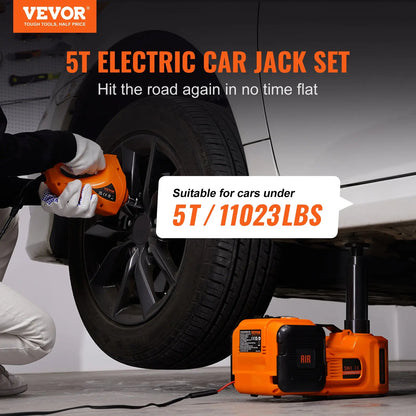 Electric Car Jack Set 5 Ton – Hydraulic Lift with Inflator & LED Light