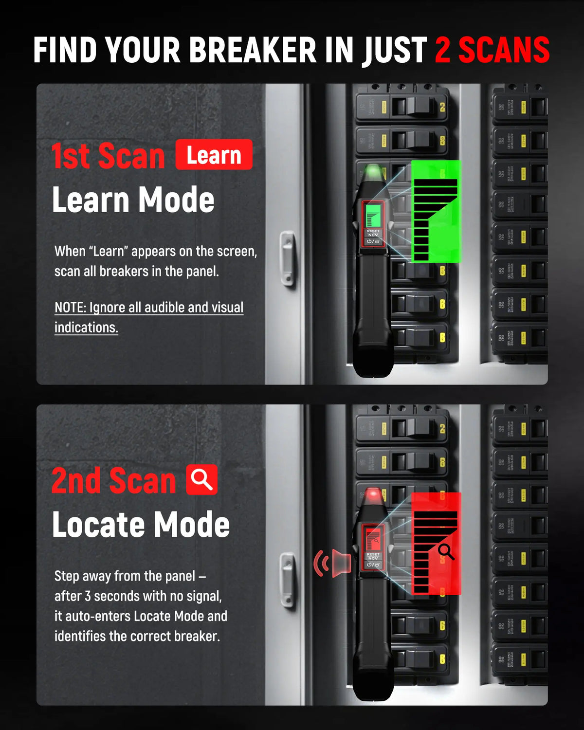 Circuit Breaker Finder Kit KT301 – GFCI Tester & NCV Voltage Detector