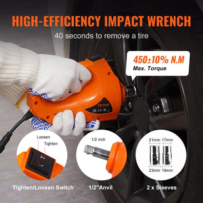 Electric Car Jack Set 5 Ton – Hydraulic Lift with Inflator & LED Light