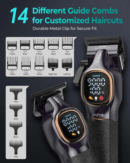 Professional Hair Clippers & Trimmer Set