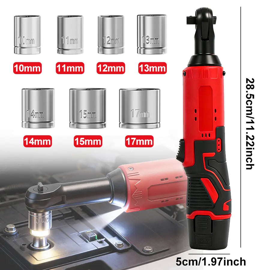 Cordless Electric Ratchet Wrench Kit 3/8"