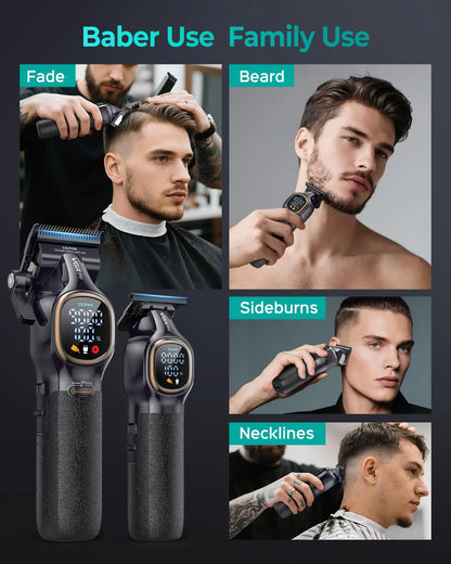 Professional Hair Clippers & Trimmer Set
